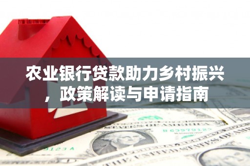 九寨沟农业银行贷款助力乡村振兴，政策解读与申请指南
