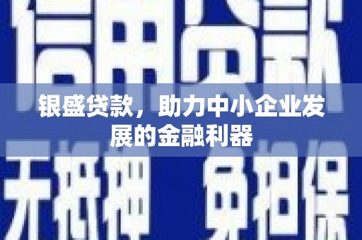九寨沟银盛贷款，助力中小企业发展的金融利器