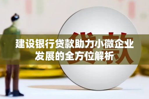 九寨沟建设银行贷款助力小微企业发展的全方位解析