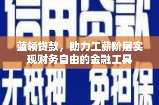 九寨沟蓝领贷款，助力工薪阶层实现财务自由的金融工具