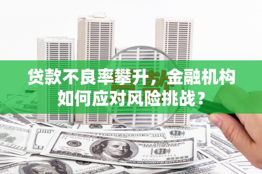 九寨沟贷款不良率攀升，金融机构如何应对风险挑战？