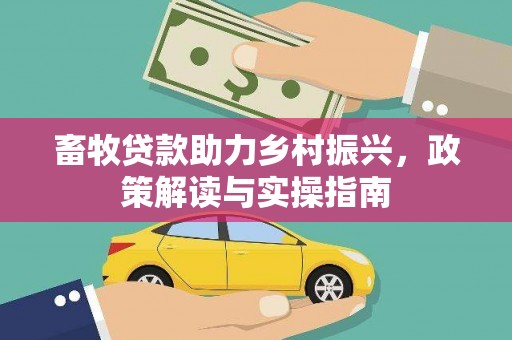 九寨沟畜牧贷款助力乡村振兴，政策解读与实操指南